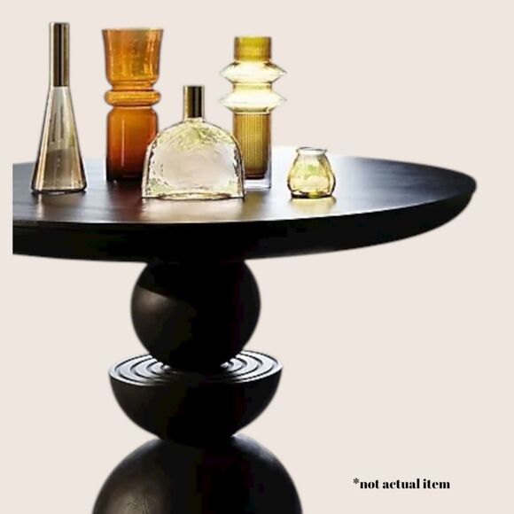 🏺 ANTHROPOLOGIE SCANDI CINCHED VASE OMBRE AMBER ORANGE MOTIF 13" TALL - Picture 2 of 5